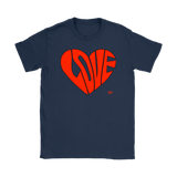 Love Heart Graphic Ladies T-shirt - Audio Swag