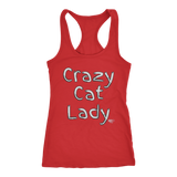 Crazy Cat Lady Ladies Racerback Tank Top - Audio Swag