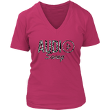 Audio Swag Zebra Logo Ladies V-neck T-shirt