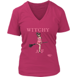 Witchy AF Ladies V-neck T-shirt - Audio Swag