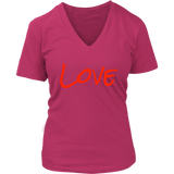 Love Ladies V-Neck T-shirt - Audio Swag