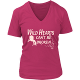 Wild Hearts Can't Be Broken Ladies V-neck T-shirt - Audio Swag