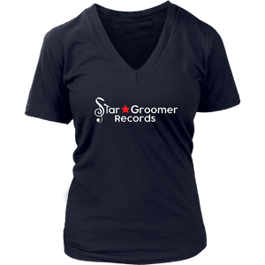 Star Groomer Records Ladies V-neck T-shirt