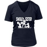 Swole Sister Ladies V-neck T-shirt - Audio Swag