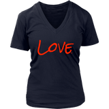 Love Ladies V-Neck T-shirt - Audio Swag