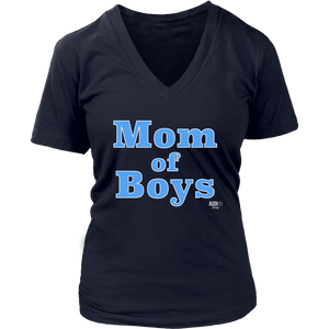 Mom Of Boys Ladies V-neck T-shirt - Audio Swag