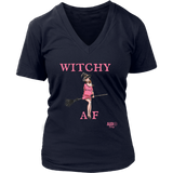 Witchy AF Ladies V-neck T-shirt - Audio Swag