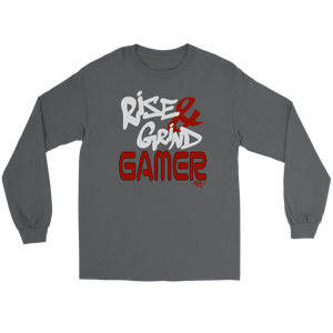 Rise & Grind Gamer Long Sleeve T-shirt - Audio Swag