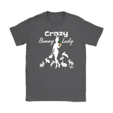 Crazy Bunny Lady Ladies T-shirt - Audio Swag