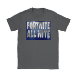 Fortnite All Nite Ladies T-shirt - Audio Swag