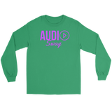 Audio Swag Fuschia Logo Long Sleeve T-shirt - Audio Swag