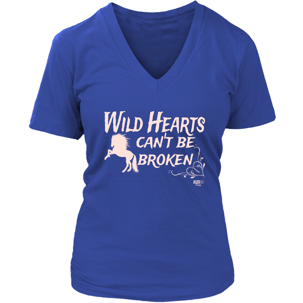 Wild Hearts Can't Be Broken Ladies V-neck T-shirt - Audio Swag