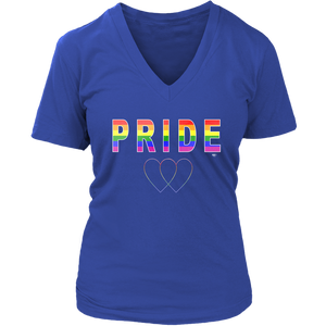 Pride Love Is Love Ladies V-Neck T-shirt - Audio Swag