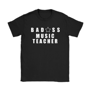 Bad@ss Music Teacher Ladies Tee - Audio Swag
