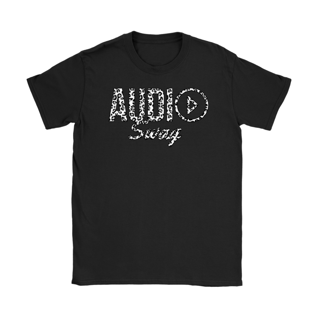 Audio Swag White Cheetah Logo Ladies T-shirt - Audio Swag
