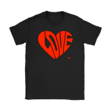 Love Heart Graphic Ladies T-shirt - Audio Swag