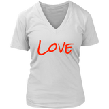 Love Ladies V-Neck T-shirt - Audio Swag