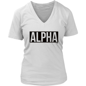 Alpha Ladies V-neck T-shirt - Audio Swag