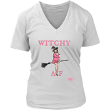 Witchy AF Ladies V-neck T-shirt - Audio Swag