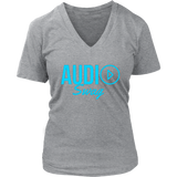 Audio Swag Blue Logo Ladies V-neck T-shirt