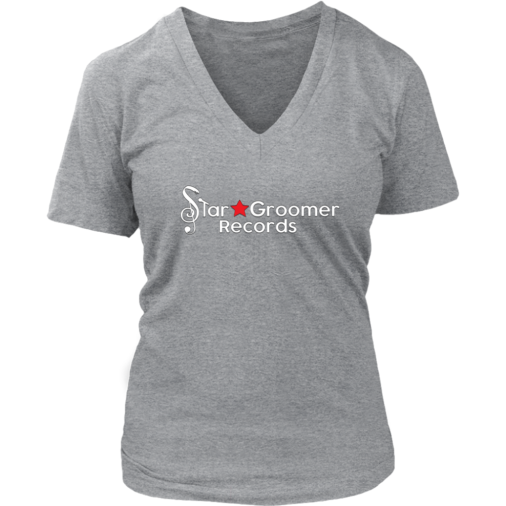 Star Groomer Records Ladies V-neck T-shirt