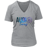 Audio Swag Cosmo Logo Ladies V-neck T-shirt - Audio Swag