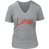 Love Ladies V-Neck T-shirt - Audio Swag