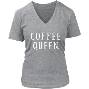 Coffee Queen Ladies V-neck T-shirt - Audio Swag