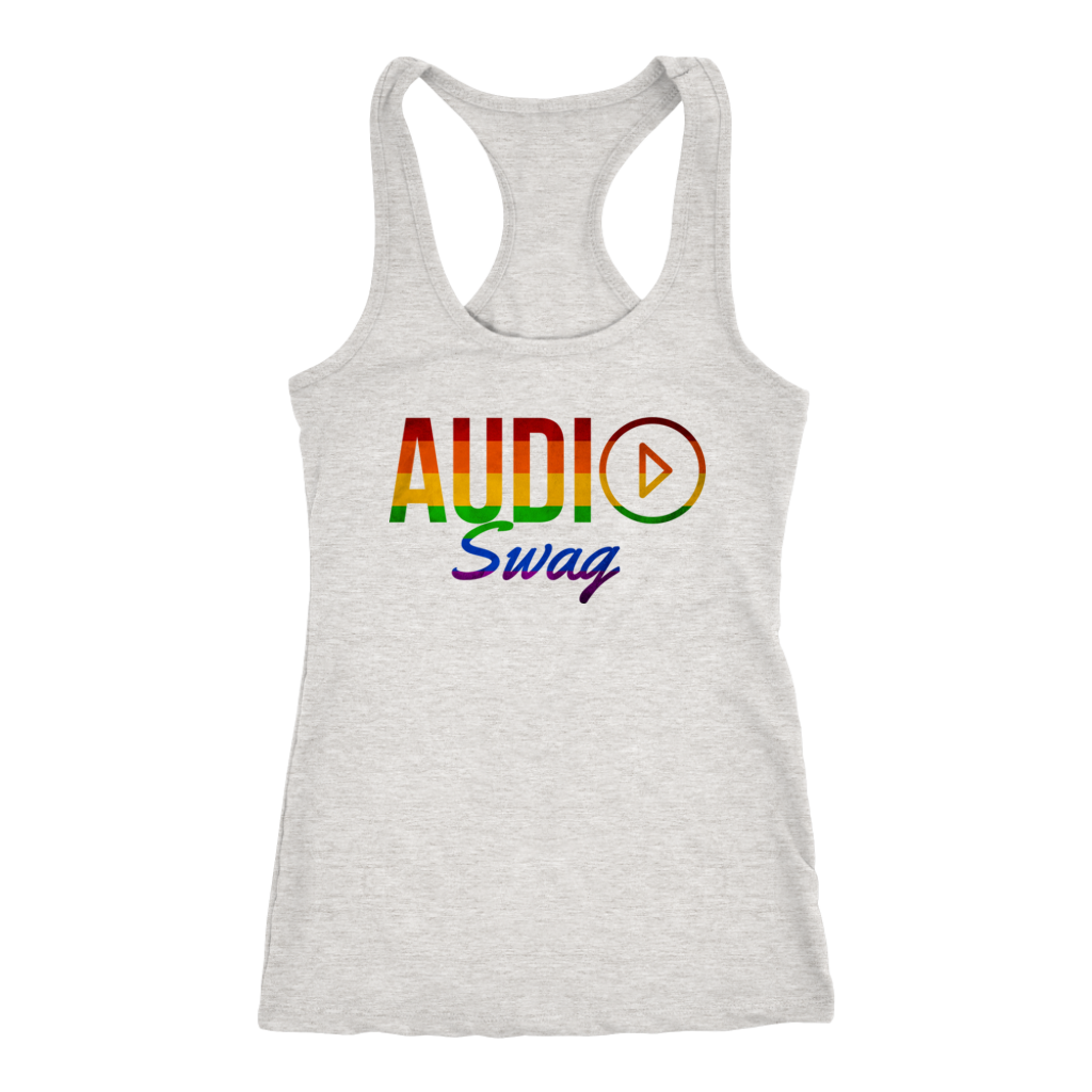 Audio Swag Pride Logo Ladies Racerback Tank Top - Audio Swag