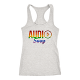 Audio Swag Pride Logo Ladies Racerback Tank Top