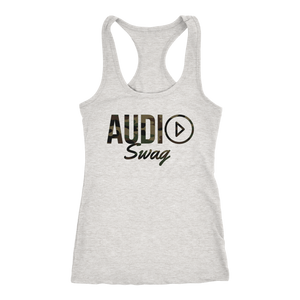 Audio Swag Camo Logo Ladies Racerback Tank Top - Audio Swag