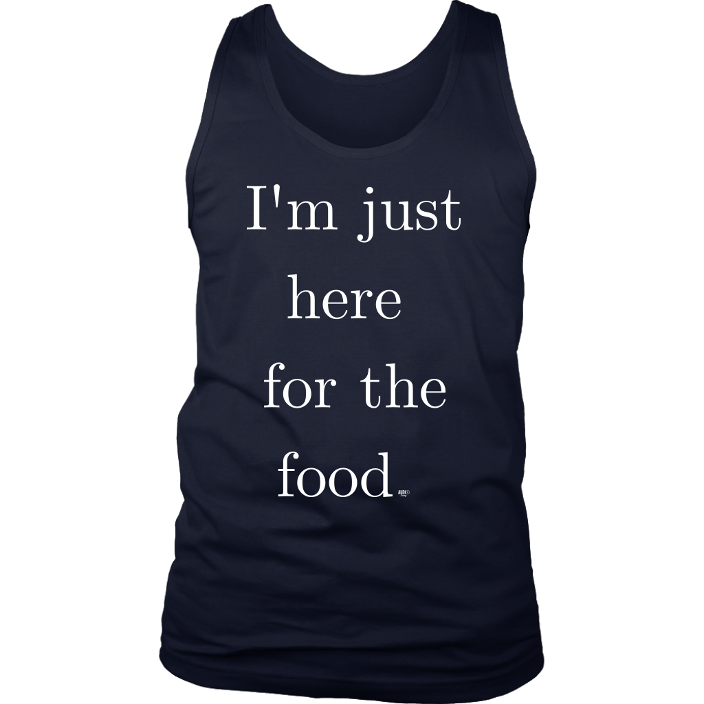 Just Here For The Food Mens Tank Top - Audio Swag