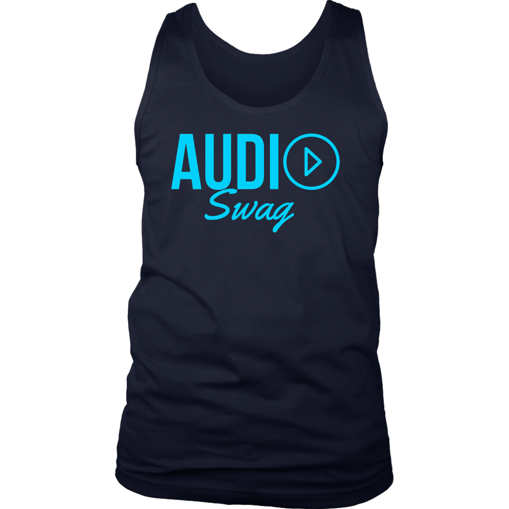 Audio Swag Blue Logo Mens Tank Top - Audio Swag