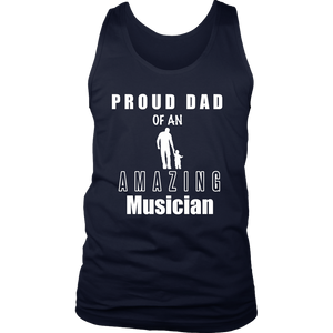 Proud Dad of an Amazing Musician Mens Tank - Audio Swag