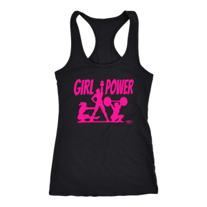 Girl Power Fitness Ladies Racerback Tank Top - Audio Swag