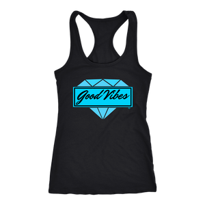 Good Vibes Diamond Ladies Racerback Tank Top - Audio Swag