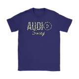 Audio Swag White Cheetah Logo Ladies T-shirt - Audio Swag