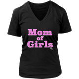 Mom Of Girls Ladies V-neck T-shirt - Audio Swag