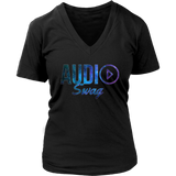 Audio Swag Cosmo Logo Ladies V-neck T-shirt