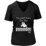 I'm Just Here For The Boooos! Ladies V-neck T-shirt - Audio Swag