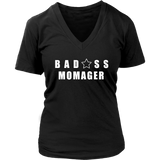 Bad@ss Momager Ladies V-Neck Tee - Audio Swag