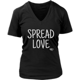 Spread Love Ladies V-neck T-shirt - Audio Swag