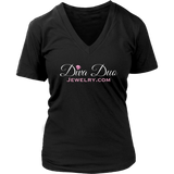 Diva Duo Jewelry Ladies V-neck T-shirt - Audio Swag