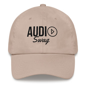 Audio Swag Black Logo Light Dad hat - Audio Swag