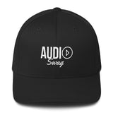 Audio Swag White Logo Dark Flexfit Structured Twill Cap