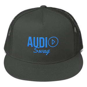 Audio Swag Blue Logo Mesh Back Snapback - Audio Swag