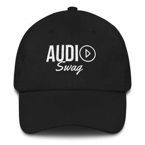 Audio Swag White Logo Dark Dad hat - Audio Swag