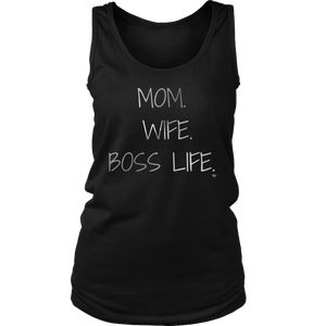 Mom. Wife. Boss Life. Ladies Tank - Audio Swag
