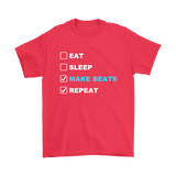 Eat Sleep Make Beats Repeat Mens T-shirt