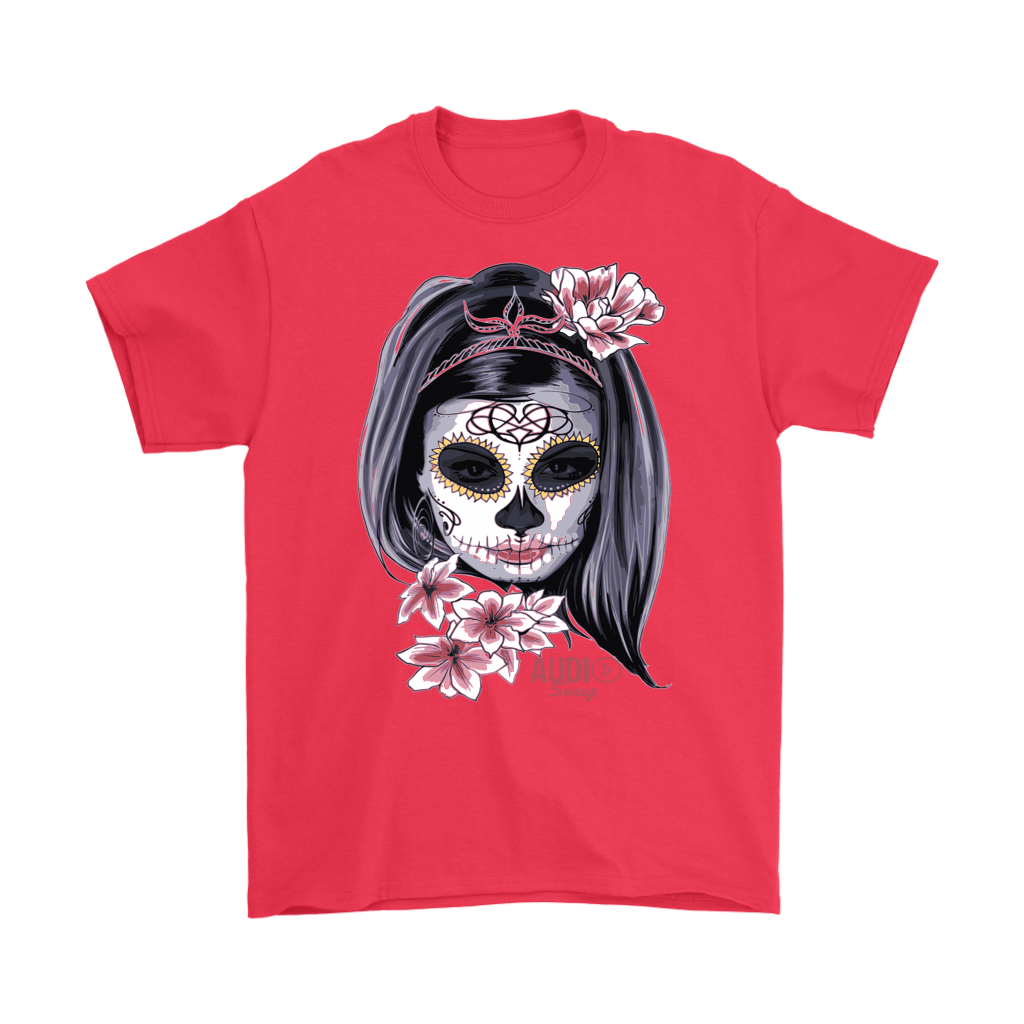 Day Of The Dead Woman Mens T-shirt - Audio Swag